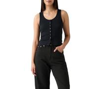 Levi's Women's Dry Goods Pointelle Tank Top Anthracite Night Black M