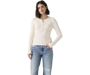 Levi's Women's Dry Goods Waffle Henley Gardenia Neutral S