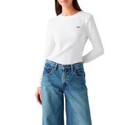 Levi's Women's Essential Hm Ls Tee T-Shirt, White +, XXS