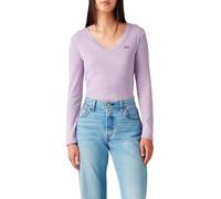 Levi's Women's Essential Hm LS Vneck T-Shirt, Heirloom Lilac, XS