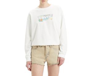 Levi's Women's Everyday Crew Sweatshirt, By The Beach Bw Bright White, XS