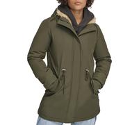 Levi's Women's Faux Fur Lined Hooded Parka Jacket (Regular & Plus Sizes), Olive, L