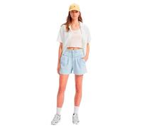Levi's Women's Featherweight MOM Short MED Indigo-Worn in, Poole Party, 24