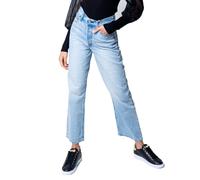 Levi's Womens GBLevi's ribcage high waist straight fit jeans middle road - Blue Cotton - Size 27W/27L