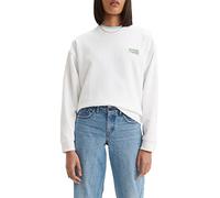 Levi's Women's Graphic Salinas Crew Sweatshirt, Crew Mini Bw Hits Bright White, XS