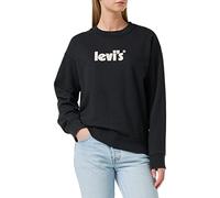 Levi's Women's Graphic Standard Crewneck Sweatshirt, Poster Logo Caviar, S
