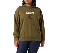 Levi's Women's Graphic Standard Hoodie Poster Logo Dark Olive (Green) XS