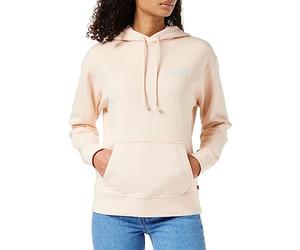 Levi's Women's Graphic Standard Hoodie Reflective Poster Logo Peach Puree (Pink) M