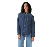 Levi's Women's Harlie Boyfriend Shirt Play Around Blue M