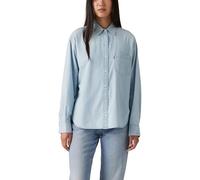 Levi's Women's Harlie Boyfriend Shirt Where is She Blue S