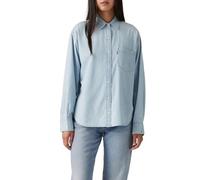 Levi's Women's Harlie Boyfriend Shirt Where is She Blue XXL