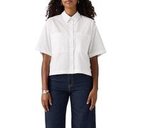 Levi's Women's Harlie Ss Cropped Shirt Button, Bright White, L
