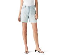 Levi's High Rise Baggy Linen+ Denim Shorts Luxury Trip Short - Blue 26