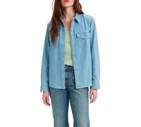 Levi's Women's Iconic Western Shirt, Old 517 Blue, L