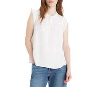 Levi's Women's Jace Shortsleeve Woven Blouses, Bright White, L
