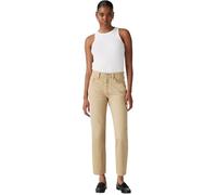 Levi's Women's Jeans 501 Crop High Rise, Straight Fit, Beige (Scraped Travertineâ S), W25/L28