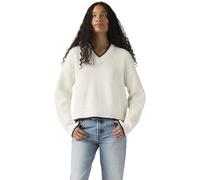 Levi's Women's Jumper Reese with V-Neck, Relaxed Fit, Off White (Tofu), XS