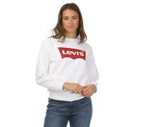 Levis Womens/Ladies Graphic Crew Neck Standard Sweatshirt - White - White - 6 UK - 100% Cotton