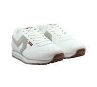 Levis Womens/Ladies Leather Trainers - White/Stone - 4 UK - White/Stone - 100% Mixed