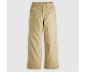 Levi's Womens Levis 90s High Rise Solid Patterned Straight Chinos in Travertine - Beige - Size 31W/32L