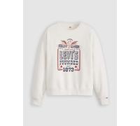 Levi's Womens Levis Founded In 1873 Crew Sugar Swizzle Graphic Print Heritage Cr