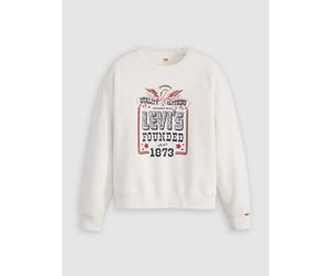 Levi's Womens Levis Founded In 1873 Crew Sugar Swizzle Graphic Print Heritage Cr