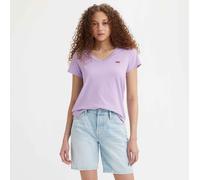 Levi's Womens Levis Perfect V-Neck T-Shirt in Lilac Cotton - Size 10 UK