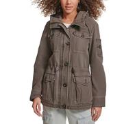 Levi's Women's Lightweight Cotton Military Jacket (Standard & Plus Sizes) Anorak, Grey, 1X