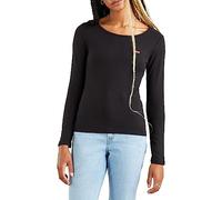 Levi's Women's Long-Sleeve 2-Pack Tee T-Shirt, Mineral Black/Mineral Black, L