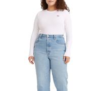 Levi's Women's Long-Sleeve Baby Tee T-Shirt, White +, XXS
