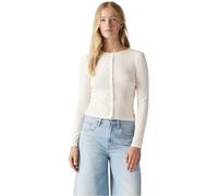 Levi's Women's Long Sleeve Top Dry Goods Pointelle with Button Placket, Slim Fit, Off White (Gardenia), XS