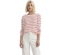 Levi's Women's Long Sleeve Top Margot in Cotton with Crew Neck, Red (Saint Stripe Scarlet), M