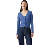 Levi's Women's Long Sleeve Top Muse with V-Neck, Slim Fit, Blue (Dutch Blue), M