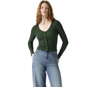 Levi's Women's Long Sleeve Top Muse with V-Neck, Slim Fit, Green (Mountain View), XS