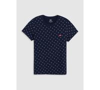 Levi's Womens Maya Fuzzy Dot Bw Fill Bright White The Perfect T-Shirt