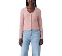 Levi's Women's Muse Long Sleeve Tee Vanilla Stripe Scarlet Smile Cotton Red S