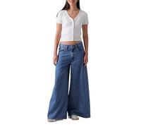 Levi's Women's Muse Tee Vanilla Stripe Caviar Black S