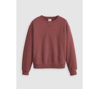 Levi's Women's Sweatshirt Heritage Crew Neck in Cotton, Standard Fit, Red (Ng Signature Gd Burg), XS