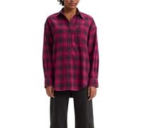 Levi's Women's Nola Oversized Shirt Shirt, Lina Plaid Boysenberry, S