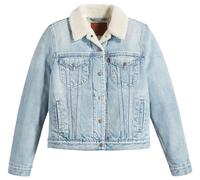 Levi's Womenss Levis Original Sherpa Trucker Jacket in Light Blue Cotton - Size 14 UK