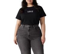 Levi's Women's Perfect Tee T-Shirt, Pl Serif Emb Caviar, 4XL