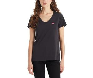 Levi's Women's Perfect V-Neck T-Shirt, Caviar, L