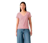 Levi's Women's Perfect V-Neck T-Shirt, Clara Stripe Zephyr, S