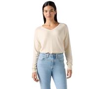 Levi's Women's Petal V-Neck Sweater White Swan Triblend White M