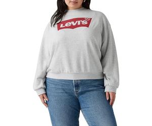 Levi's Women's Pl Gr Everyday Crew Hoodie, Crew Core Batwing Ii Starstruck Heather Grey Starstruck Hetaher Grey, XXL Große Größen