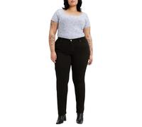 Levi's Women's Plus Size 314 Shaping Straight Jeans, Soft Black 2, 16 L