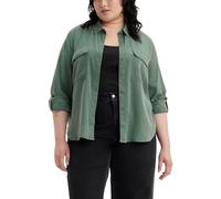 Levi's Women's Plus Size Doreen Utility Woven Shirts, Dark Forest, 2XL