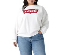 Levi's Women's Plus Size Everyday Crew Sweatshirt, Everyday Crew Core Batwing White+, XL Große Größen