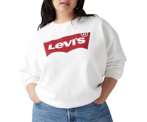 Levi's Women's Plus Size Everyday Crew Sweatshirt, Everyday Crew Core Batwing White+, XXL Große Größen