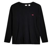 Levi's Women's Plus Size Long-Sleeve Baby Tee T-Shirt, Caviar, 2XL